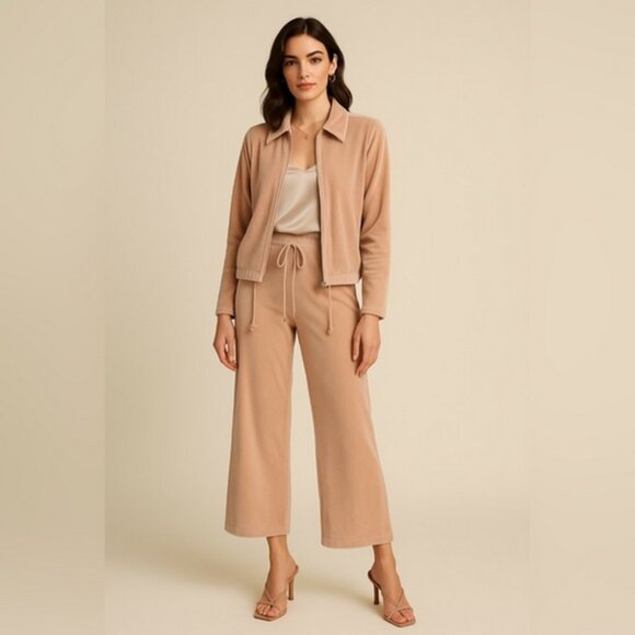 St. John Sport Velour Two-Piece Set in Conch Shell - Picture 16 of 16